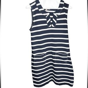 Philosophy Dresses Navy White Striped Sleeveless Dress Size M
